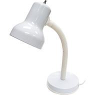 Satco White CFL Gooseneck Desk Lamp