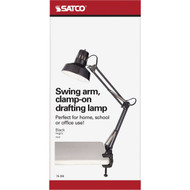 Satco Black CFL Clamp-On Drafting Desk Lamp