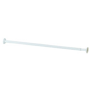 Zenith Zenna Home Straight 41 In. To 72 In. Adjustable Fixed Shower Rod in White