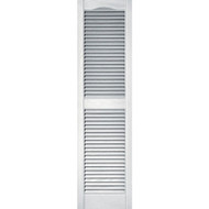 Builders Edge 15 In. x 55 In. Vinyl Louvered Shutter  (2-Pack)