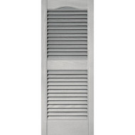 Builders Edge 15 In. x 36 In. Vinyl Louvered Shutter  (2-Pack)