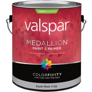 Valspar Medallion 100% Acrylic Paint & Primer Satin Exterior House Paint  Pastel Base  1 Gal.