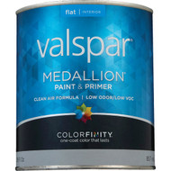 Valspar Medallion 100% Acrylic Paint & Primer Flat Interior Wall Paint Tint Base 1 Qt.