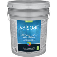 Valspar Medallion 100% Acrylic Paint & Primer Satin Interior Wall Paint  Pastel Base  5 Gal.
