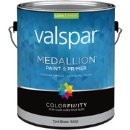 Valspar Medallion 100% Acrylic Paint & Primer Satin Interior Wall Paint Tint Base 1 Gal.
