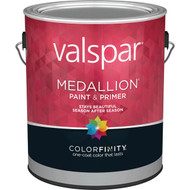 Valspar Medallion 100% Acrylic Paint & Primer Semi-Gloss Exterior House Paint  Black  1 Gal.