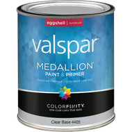 Valspar Medallion 100% Acrylic Paint & Primer Eggshell Interior Wall Paint  Clear Base  1 Qt.
