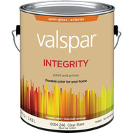 Valspar Integrity Latex Paint And Primer Semi-Gloss Exterior House Paint  Clear Base  1 Gal.