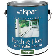 Valspar 1 Gal. Dark Green Self Priming Latex Satin Porch & Floor Enamel
