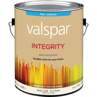 Valspar Integrity Latex Paint And Primer Flat Exterior House Paint  Tint Base  1 Gal.