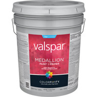 Valspar Medallion 100% Acrylic Paint & Primer Flat Exterior House Paint  Pastel Base  5 Gal.