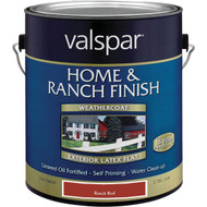 Valspar Exterior Latex Self Priming Flat Home And Ranch Finish  Ranch Red  1 Gal.