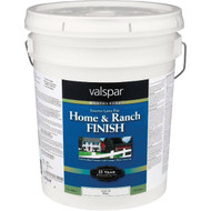 Valspar Exterior Latex Self Priming Flat Home And Ranch Finish  White  5 Gal.