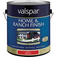 Valspar Exterior Latex Self Priming Flat Home And Ranch Finish  Brilliant Red  1 Gal.