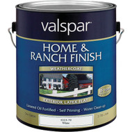 Valspar Exterior Latex Self Priming Flat Home And Ranch Finish  White  1 Gal.