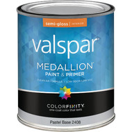 Valspar Medallion 100% Acrylic Paint & Primer Semi-Gloss Interior Wall Paint  Pastel Base  1 Qt.