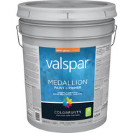 Valspar Medallion 100% Acrylic Paint & Primer Semi-Gloss Interior Wall Paint  Pastel Base  5 Gal.