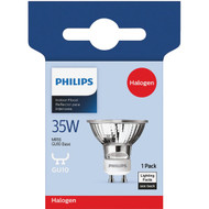 Philips 45W Equivalent Clear GU10 Base MR16 Halogen Floodlight Light Bulb