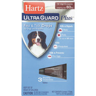Hartz UltraGuard Plus 3-Month Supply Flea & Tick Drops For Dogs Over 60 Lb.
