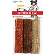Westminster Pet Ruffin' it Chomp'ems Beef Bar 5 In. Beefhide Chew  (3-Pack)