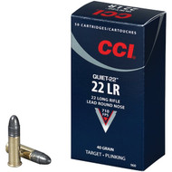 CCI Quiet-22 .22 LR 40 Grain Lead Round Nose Rimfire Ammunition Cartridges