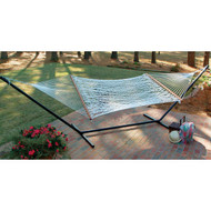 Castaway Deluxe Woven Cotton White Rope Hammock