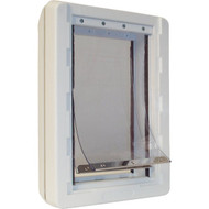 Ideal Pet Ruff Weather 9-3/4 In. x 17 In. Extra Large Plastic Off White Pet Door