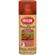 Krylon 12 Oz. Exterior Semi-Transparent Wood Stain Spray  Redwood