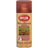 Krylon 12 Oz. Exterior Semi-Transparent Wood Stain Spray  Rustic Brown