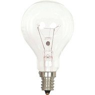 Satco 60W Clear Candelabra A15 Incandescent Ceiling Fan Light Bulb (2-Pack)