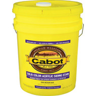 Cabot Solid Color Acrylic Siding Exterior Stain  0808 Medium Base  5 Gal.