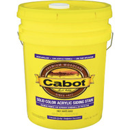 Cabot Solid Color Acrylic Siding Exterior Stain  0801 White Base  5 Gal.