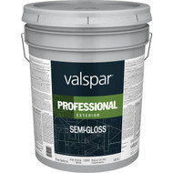Valspar Professional 100% Acrylic Semi-Gloss Exterior House Paint  White  5 Gal.