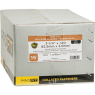 Pro-Fit 3-1/4 In. x 0.120 In. 15 Degree Wire Weld Brite Smooth Shank Coil Framing Nail (2500 Ct.)