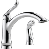 Delta Linden Single Handle Lever Kitchen Faucet with Side Spray  Chrome