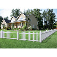 Outdoor Essentials 3 Ft. H. x 8 Ft. L. Spaced White Vinyl Picket Fence