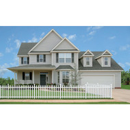 Outdoor Essentials 4 Ft. H. x 8 Ft. L. Spaced White Vinyl Picket Fence