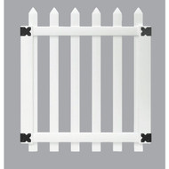 Outdoor Essentials 41-1/2 In. W. x 4 Ft. H. Spaced White Vinyl Picket Gate