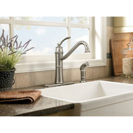 Moen Wetherly 1-Handle Lever Kitchen Faucet with Side Spray  Spot Resist Stainless Steel