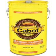 Cabot VOC Semi-Transparent Deck & Siding Exterior Stain  16306 Neutral Base  5 Gal.