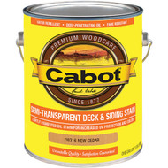 Cabot VOC Semi-Transparent Deck & Siding Exterior Stain  16316 New Cedar  1 Gal.