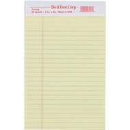 Staples 5 In. W. x 8 In. H. 50-Sheet Yellow Top Bound Legal Pad (12-Pack)