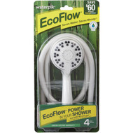 Waterpik EcoFlow 4-Spray 1.8 GPM Handheld Shower  White