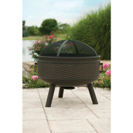 Outdoor Expressions 6.7 In. H. x 22.4 In. Dia. Black Mesh Fire Pit Cover