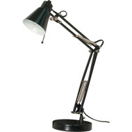 Satco Black Incandescent Drafting Desk Lamp
