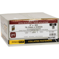 Pro-Fit 3 In. x 0.120 In. 21 Degree Plastic Strip Round Head Brite Framing Stick Nails (2000 Ct.)