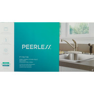 Peerless Single Handle Lever Kitchen Faucet with Black Side Spray  Stainless