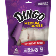 Dingo Chicken Breast Jerky Medium Bone 10 Oz. Rawhide Chew  (4-Pack)