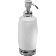 InterDesign York 12 Oz. White/Chrome Tall Soap Dispenser