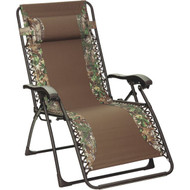 Outdoor Expressions RealTree Zero Gravity Relaxer Brown/Green Camo Convertible Lounge Chair